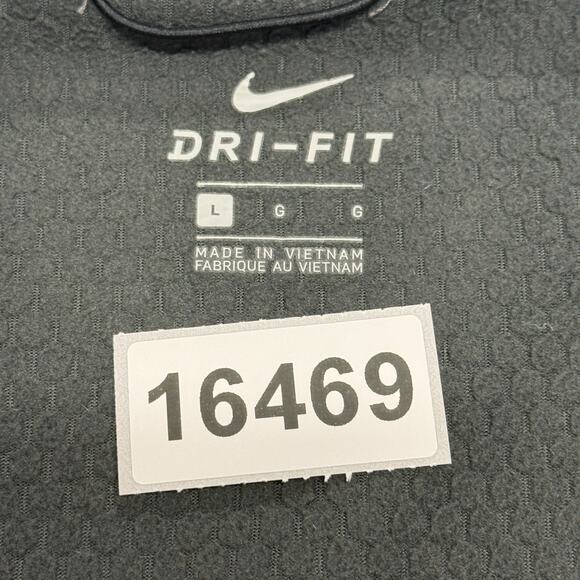 Nike Dri Fit Vest Mens Large Gray Full Zip Running Training Zip Pocket Outdoors - Picture 11 of 11